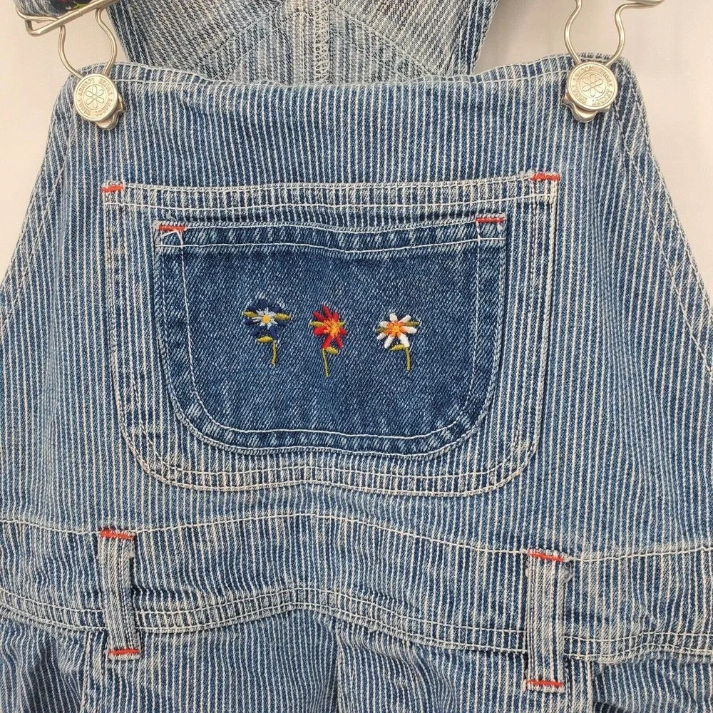 Vintage 1998 Looney Tunes Tweety Bird Denim Overalls Girls Size 10 Bibs‎ (30X21)